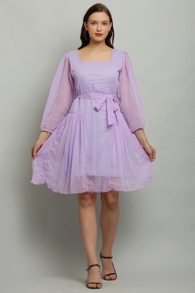 SALONI STYLE Women A line Purple Dress Buy SALONI STYLE Women A line Purple Dress Online at Best Prices in India Flipkart