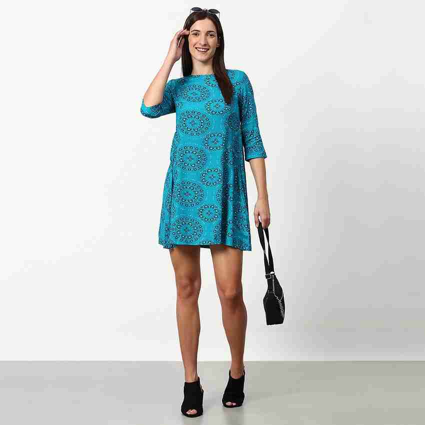 Aditya Birla abof Women A line Blue Dress Buy Aditya Birla