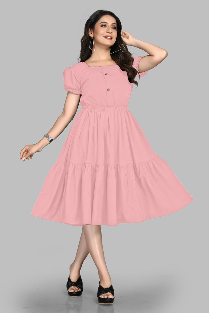 Plain pink dress clearance