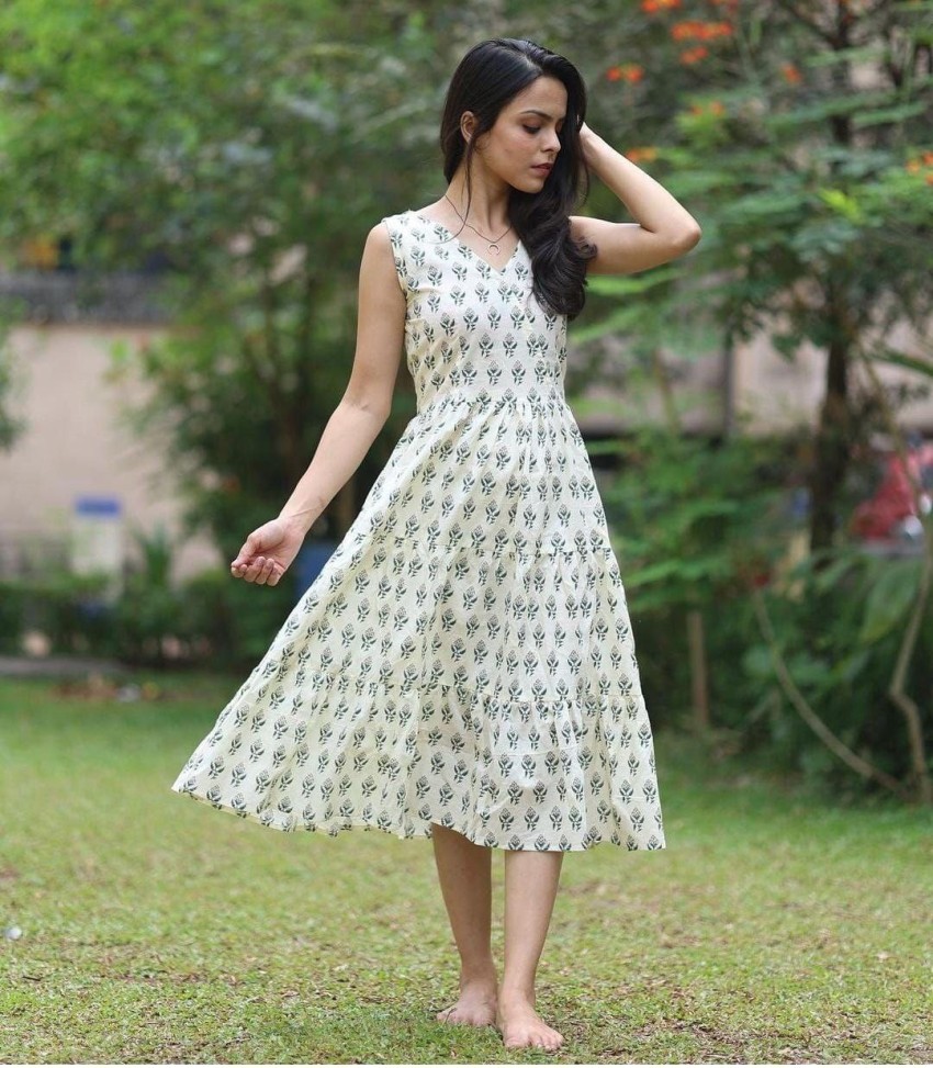 ATSNI Women Fit and Flare White Dress Buy ATSNI Women Fit and Flare White Dress Online at Best Prices in India Flipkart