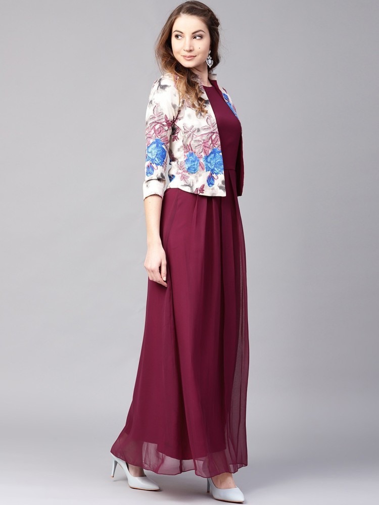 Myntra Athena Women Burgundy Solid Maxi Dress  Maxi dress, Women dress  online, Solid maxi dress