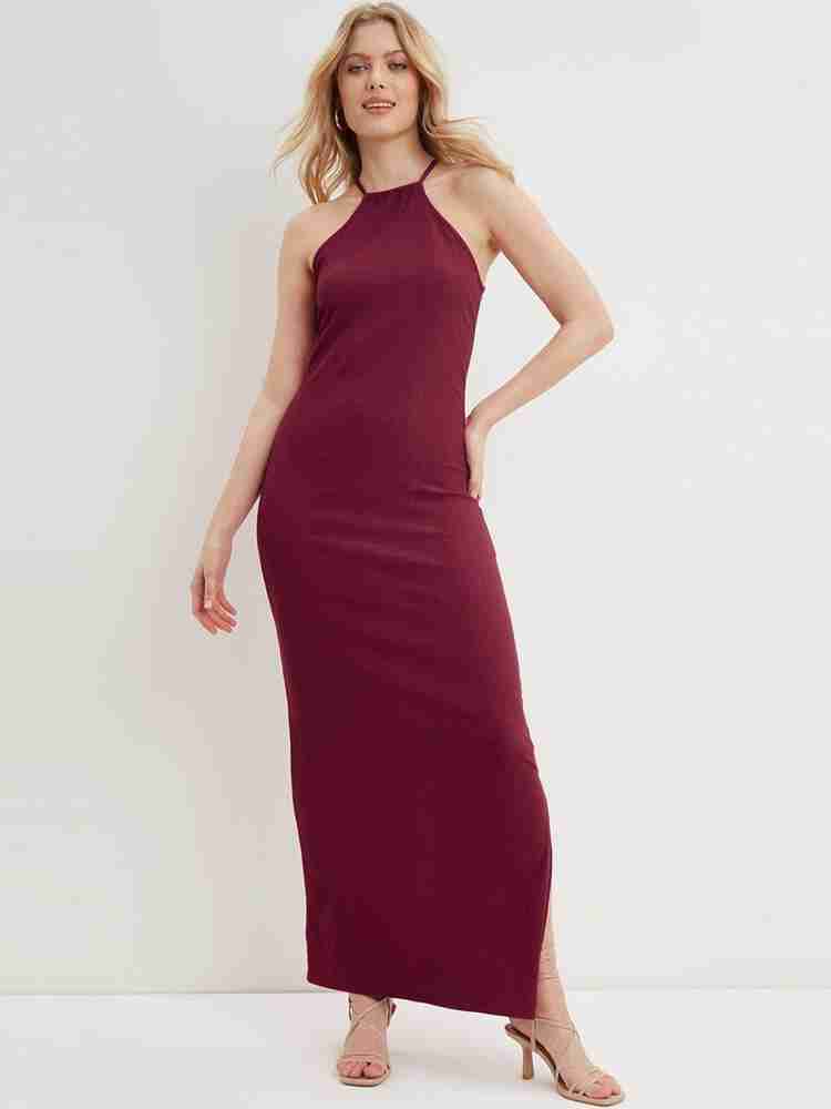 DOROTHY PERKINS Women Maxi Maroon Dress Buy DOROTHY PERKINS Women Maxi Maroon Dress Online at Best Prices in India Flipkart