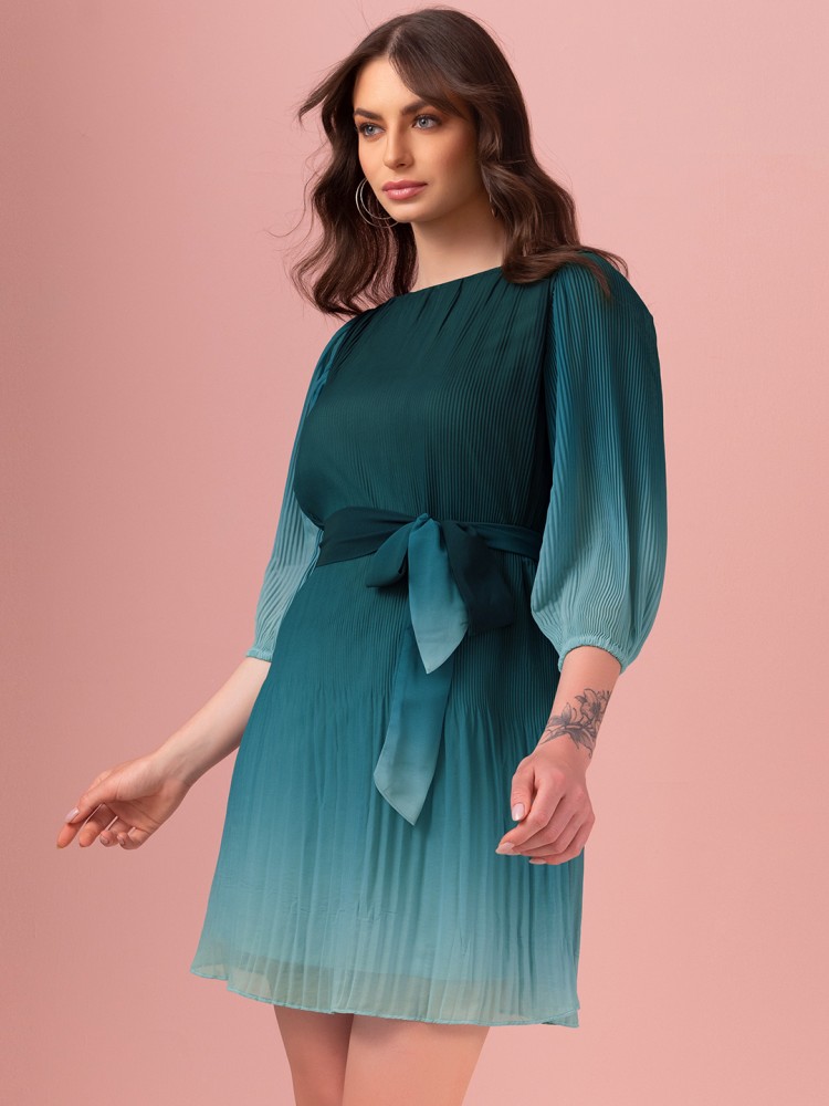 FABALLEY Women A line Dark Green Dress Buy FABALLEY Women A line Dark Green Dress Online at Best Prices in India Flipkart