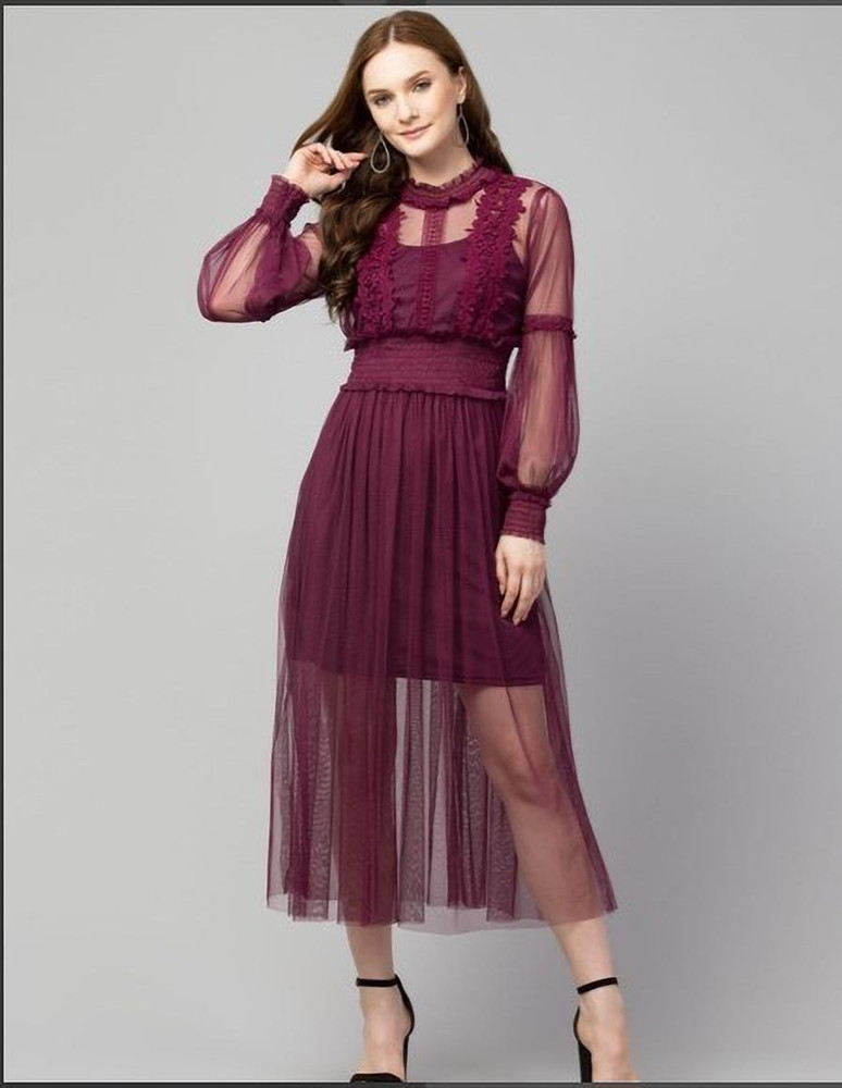 Flipkart long midi dress clearance