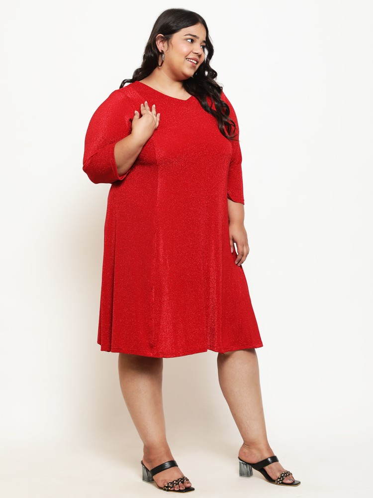 Amydus Women A-line Red Dress - Buy Amydus Women A-line Red Dress Online at Best  Prices in India