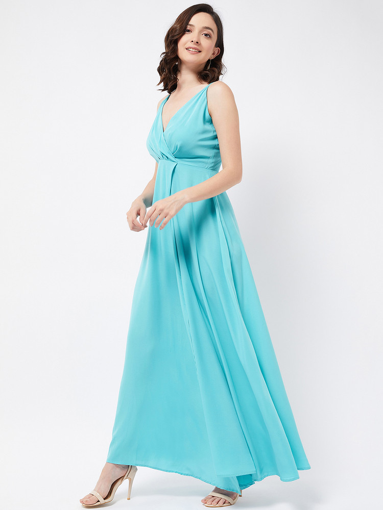 Aqua blue color best sale dress