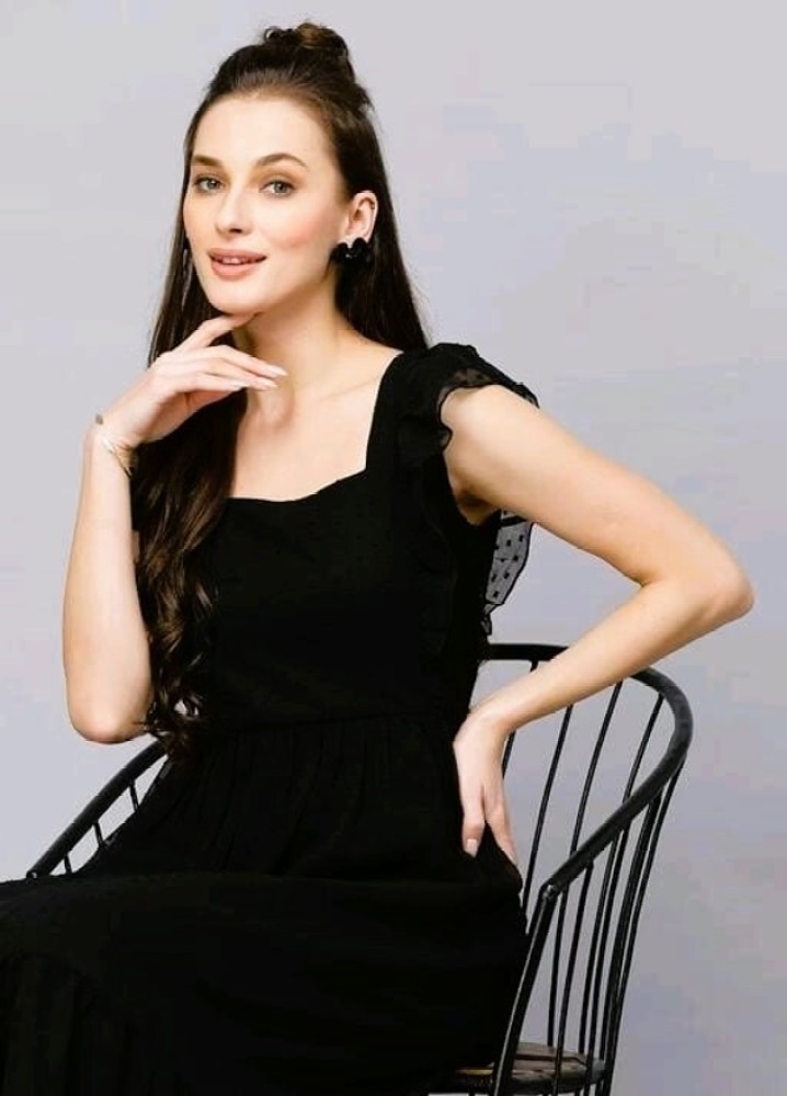 FBB COLLECTION Women A line Black Dress Buy FBB COLLECTION Women A line Black Dress Online at Best Prices in India Flipkart