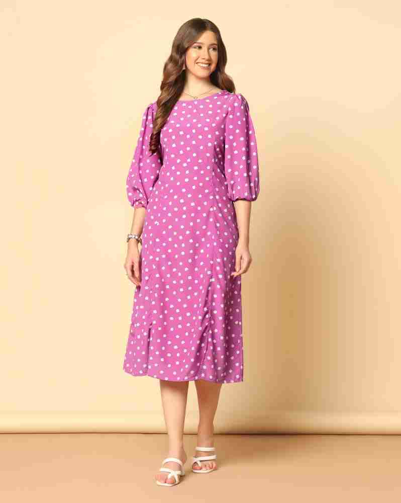 Fashion Dream Women A-line Pink Dress - Buy Fashion Dream Women A-line Pink  Dress Online at Best Prices in India