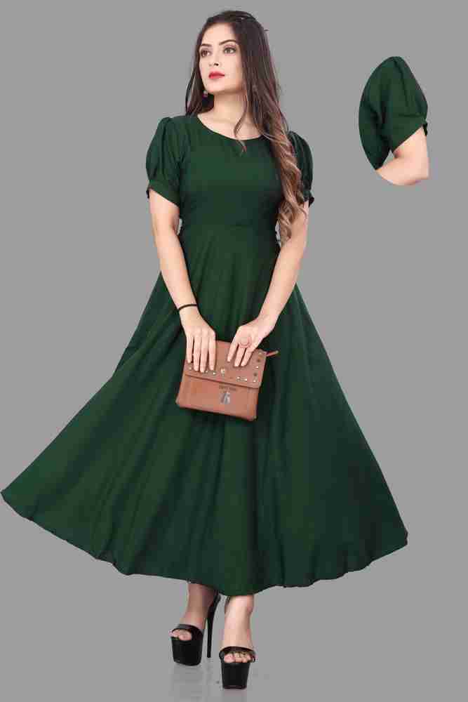 Dark green girls dress sale