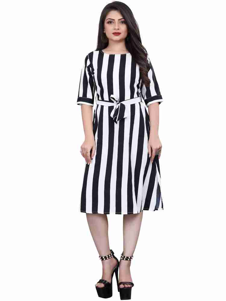 One piece dress deals black and white
