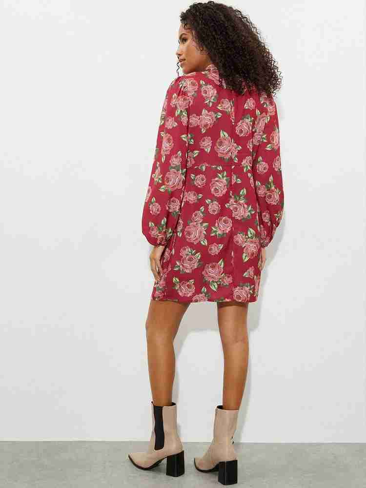 Dorothy perkins maroon dress clearance
