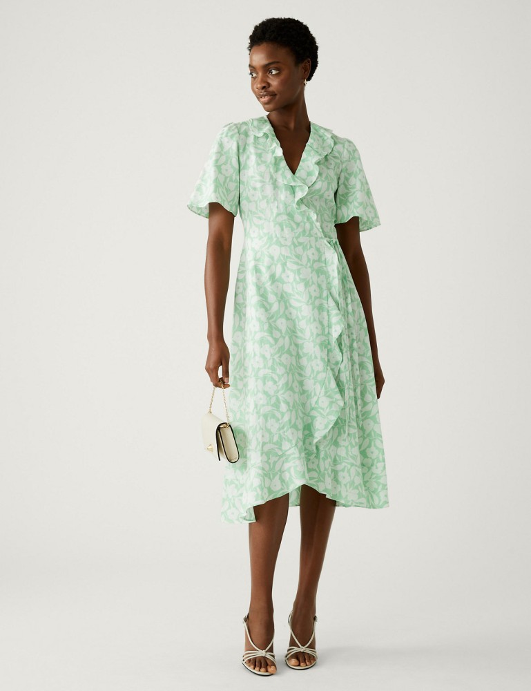 Marks and 2025 spencer green dress