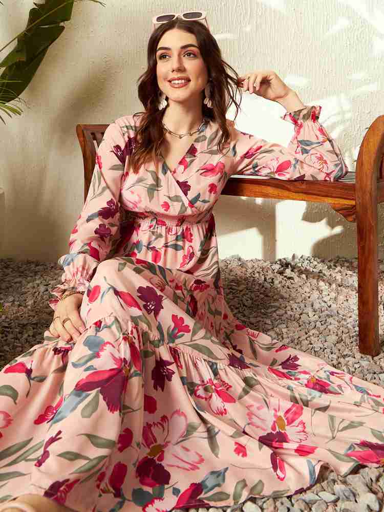 Berrylush Women Maxi Multicolor Dress Buy Berrylush Women Maxi Multicolor Dress Online at Best Prices in India Flipkart