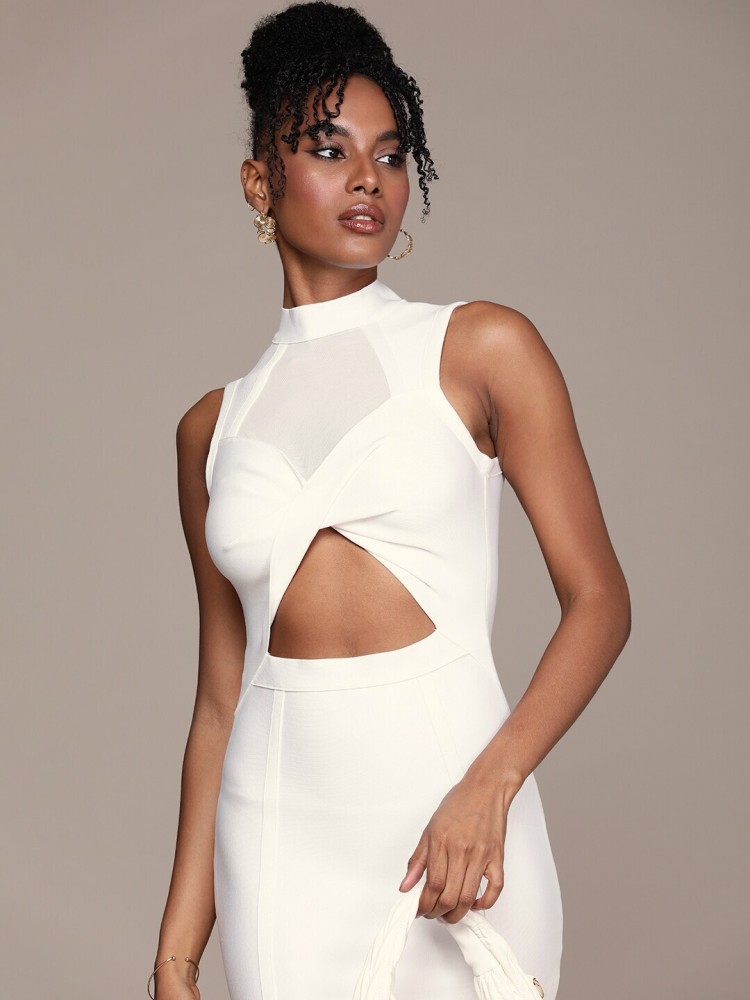 Bebe white bodycon dress hotsell