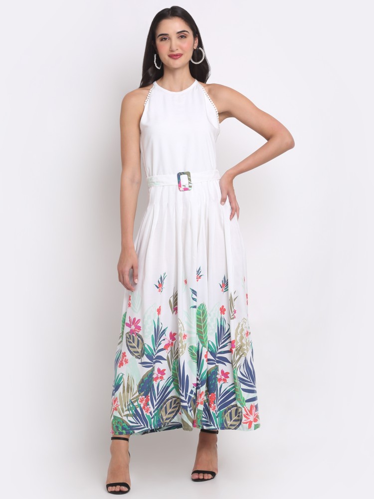 Bootcut Women A-line White Dress - Buy Bootcut Women A-line White Dress  Online at Best Prices in India
