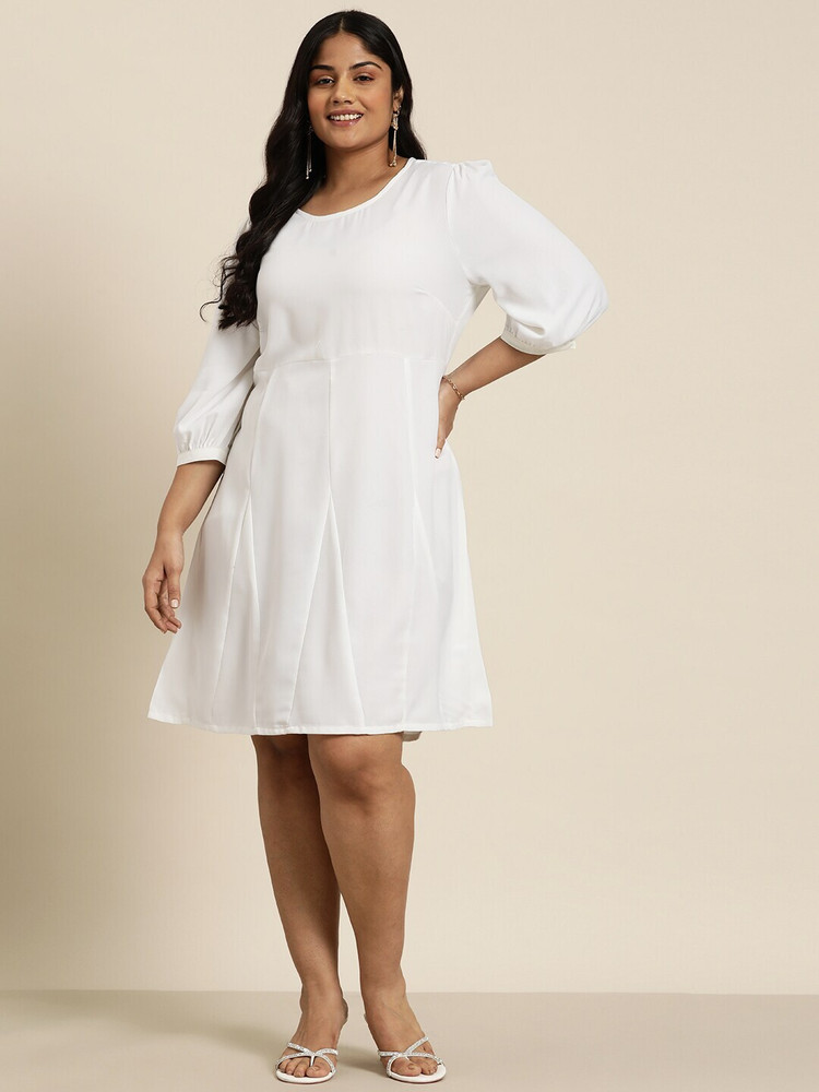 Sztori Women A line White Dress Buy Sztori Women A line White Dress Online at Best Prices in India Flipkart