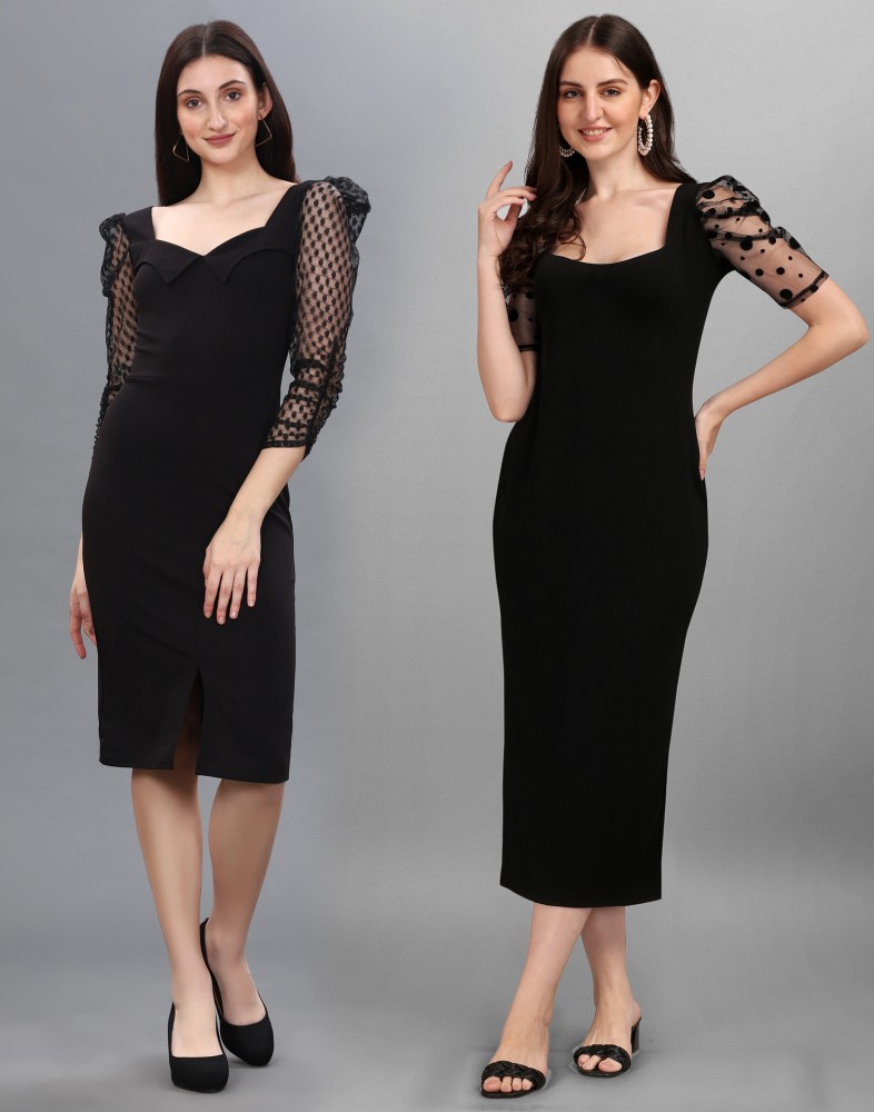 Black top dress flipkart