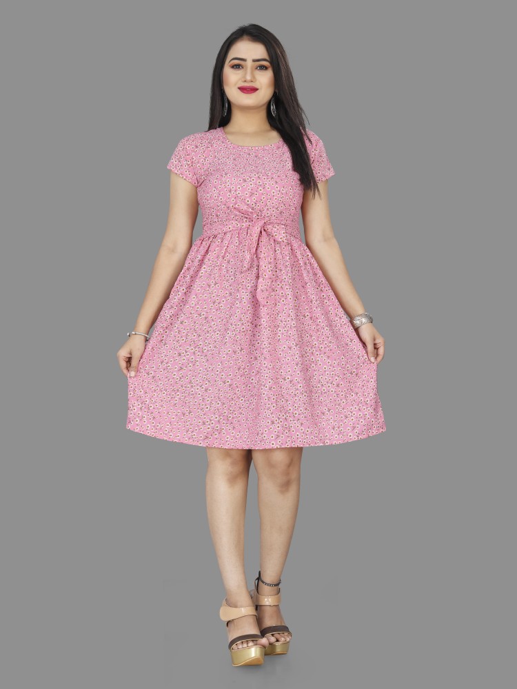 Pink shop colour frock