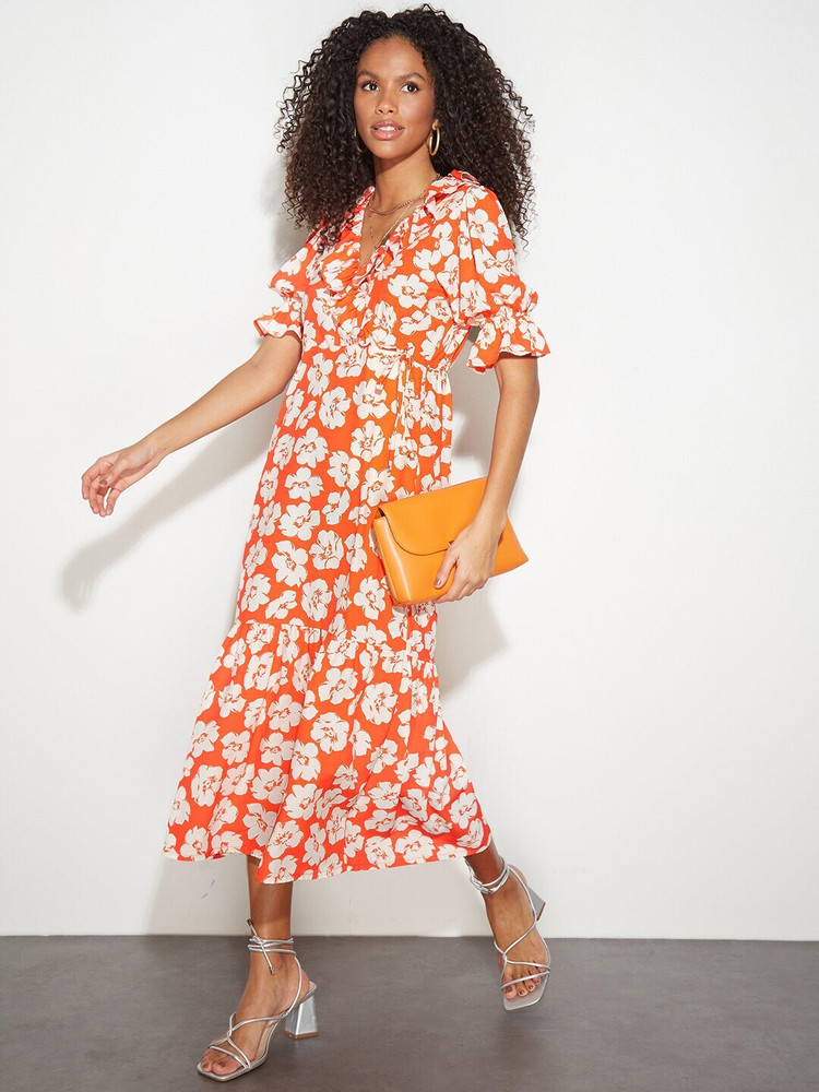 Dorothy perkins orange maxi dress store