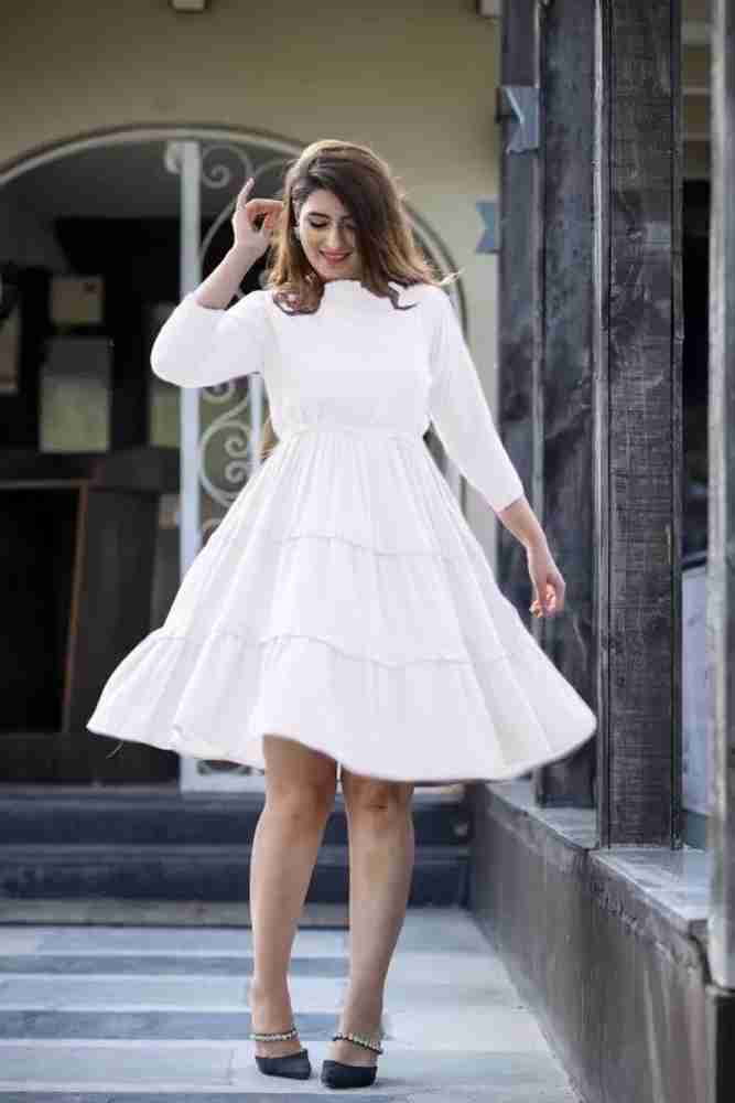 White dress flipkart cheap