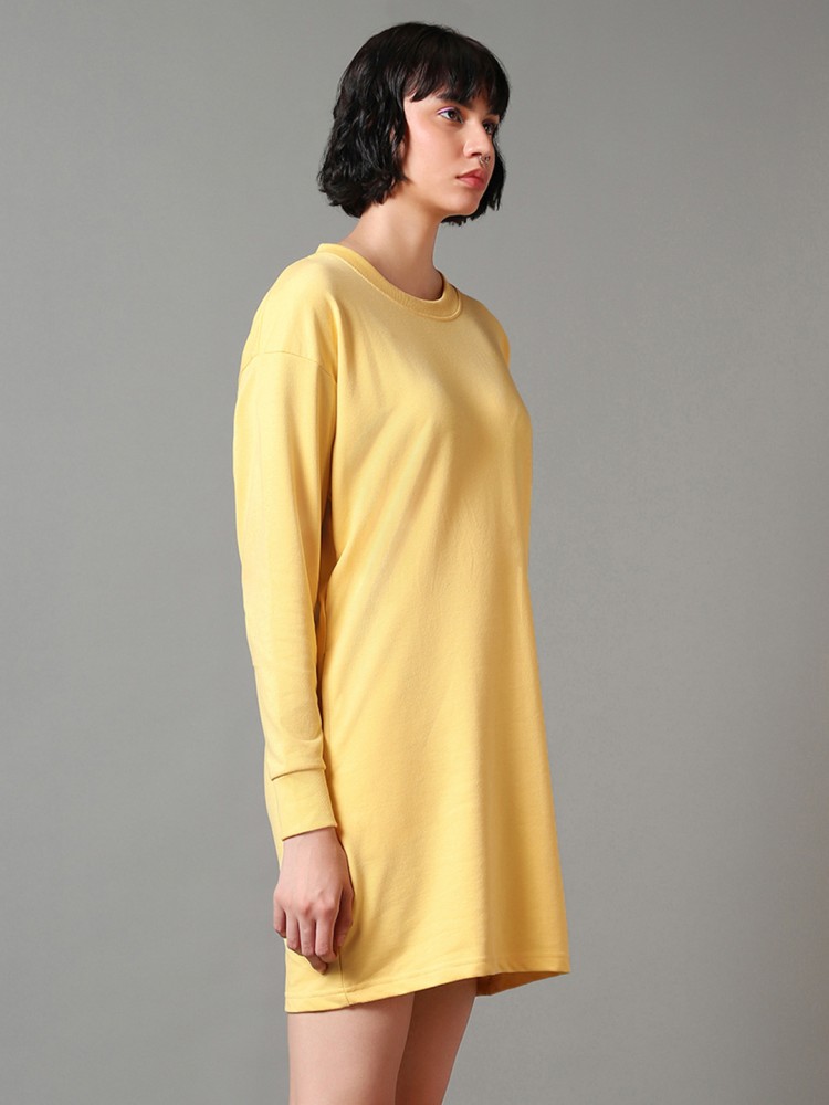 BEWAKOOF Women T Shirt Yellow Dress - Buy BEWAKOOF Women T Shirt Yellow  Dress Online at Best Prices in India | Flipkart.com