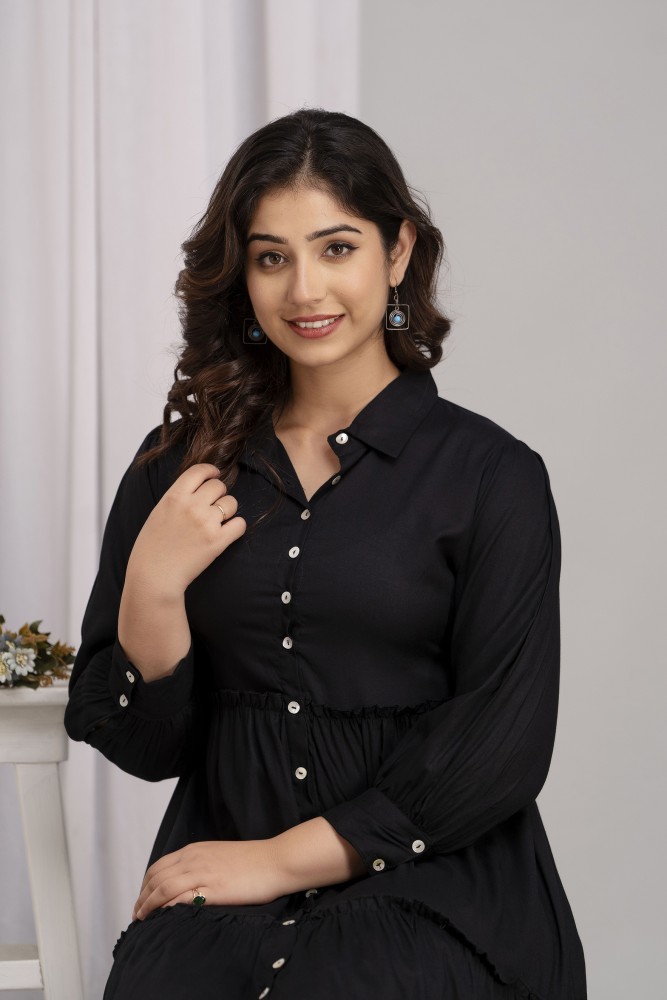 Siphon Women Fit Flare Black Dress Reviews: Latest Review of Siphon Women  Fit Flare Black Dress, Price in India