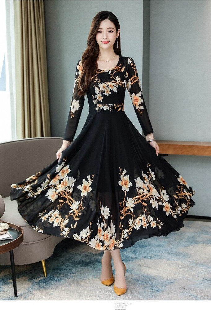 Raabta fashion black sales long dress