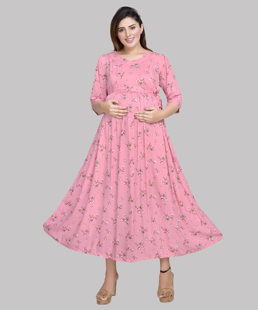 mamma s maternity Women Fit and Flare Pink Dress Buy mamma s maternity Women Fit and Flare Pink Dress Online at Best Prices in India Flipkart