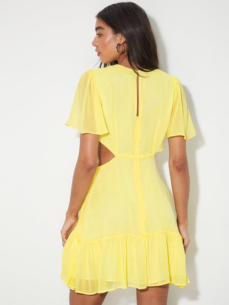 DOROTHY PERKINS Women Fit and Flare Yellow Dress Buy DOROTHY PERKINS Women Fit and Flare Yellow Dress Online at Best Prices in India Flipkart