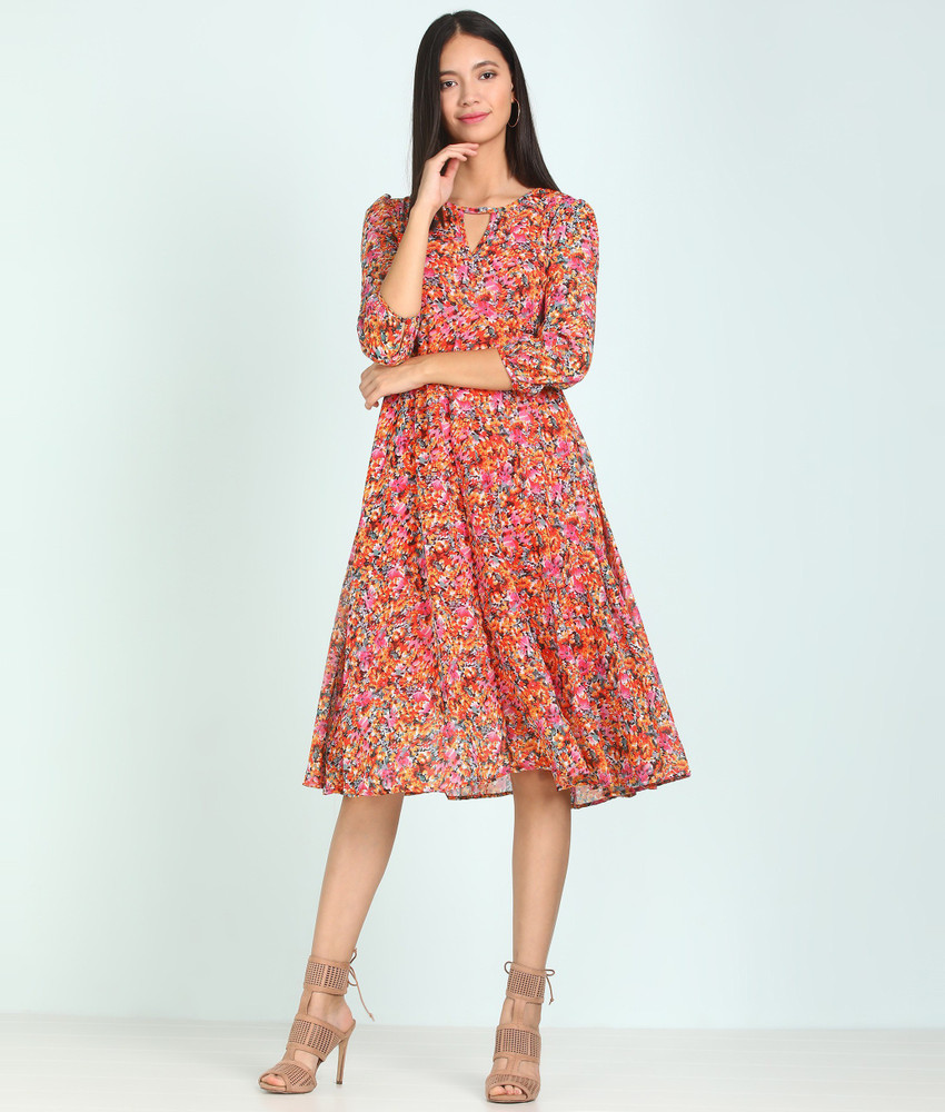 HARPA Women Fit and Flare Multicolor Dress Buy Multi HARPA Women Fit and Flare Multicolor Dress Online at Best Prices in India Flipkart