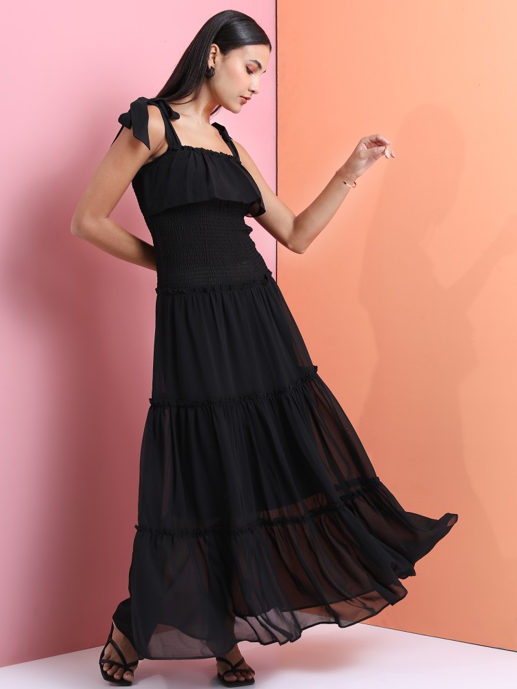 Tokyo talkies black outlet maxi dress