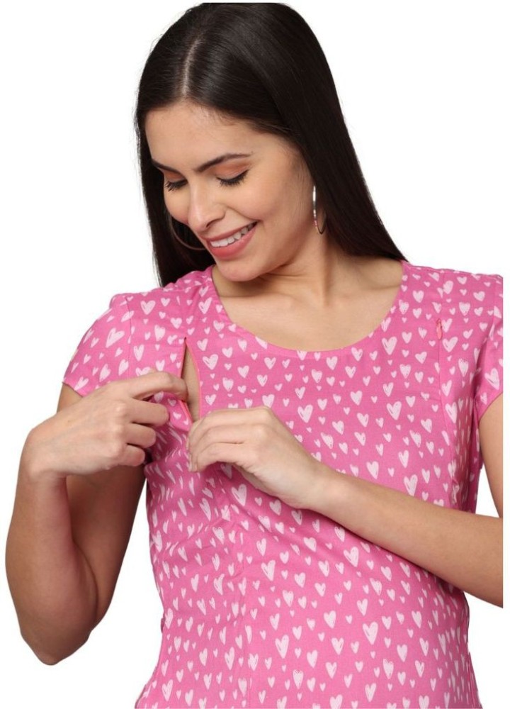 MORPH maternity Women A-line Pink Dress - Buy MORPH maternity Women A-line  Pink Dress Online at Best Prices in India