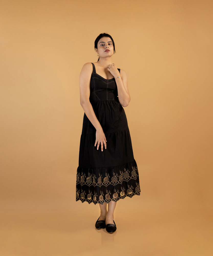 Black maxi dress flipkart new arrivals