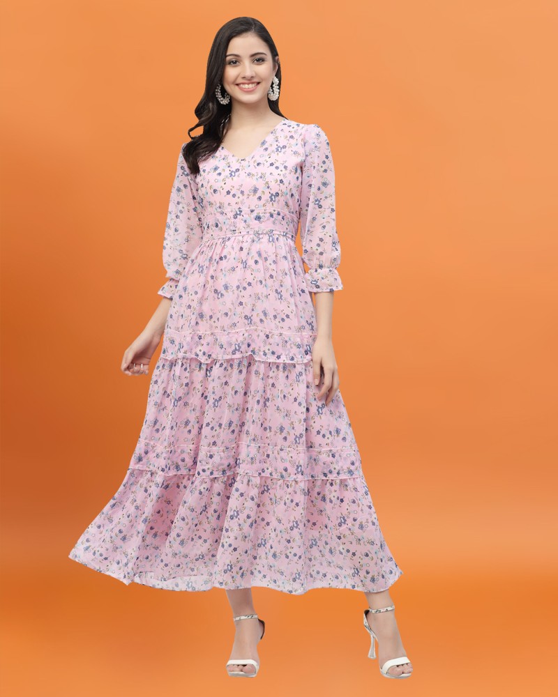 Fit and outlet flare dress flipkart