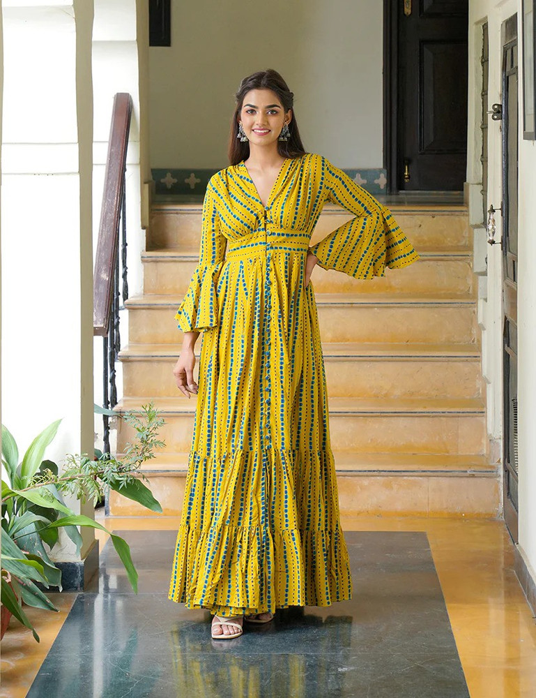 VOZARO Women Maxi Yellow Dress Buy VOZARO Women Maxi Yellow Dress Online at Best Prices in India Flipkart