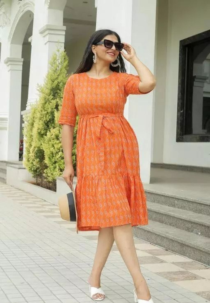 Orange dress for clearance women