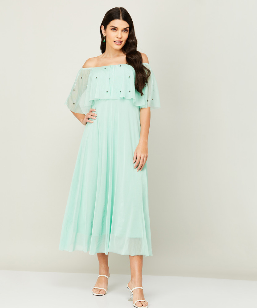 CODE by Lifestyle Women A line Light Green Dress Buy CODE by Lifestyle Women A line Light Green Dress Online at Best Prices in India Flipkart