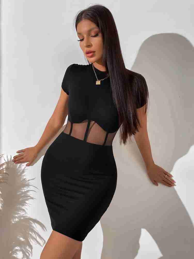 The Trends Women Bodycon Black Dress Buy The Trends Women
