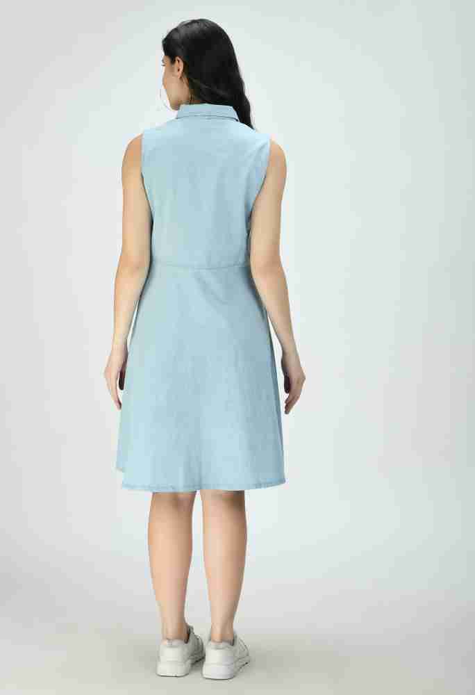 EVAOUTLET Women A line Light Blue Dress Buy EVAOUTLET Women A