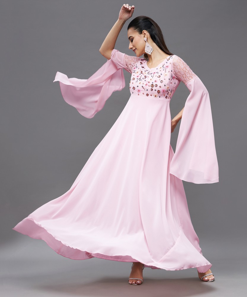 Flipkart hot sale pink gown