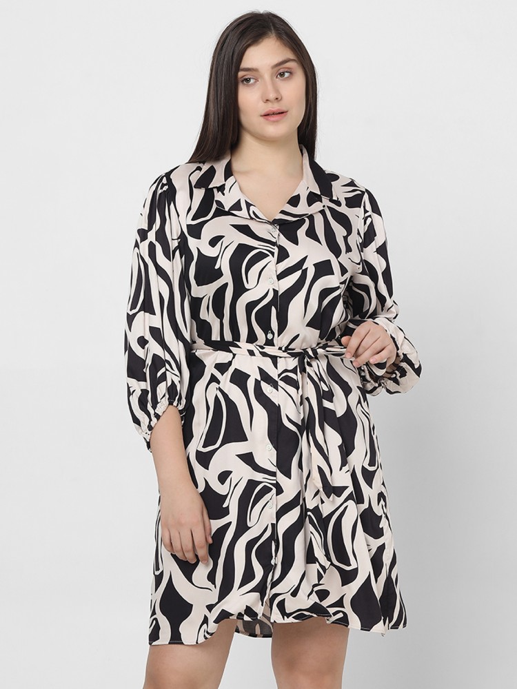 Vero Moda Curve Women A-line Black Dress - Buy Vero Moda Curve Women A-line  Black Dress Online at Best Prices in India | Flipkart.com