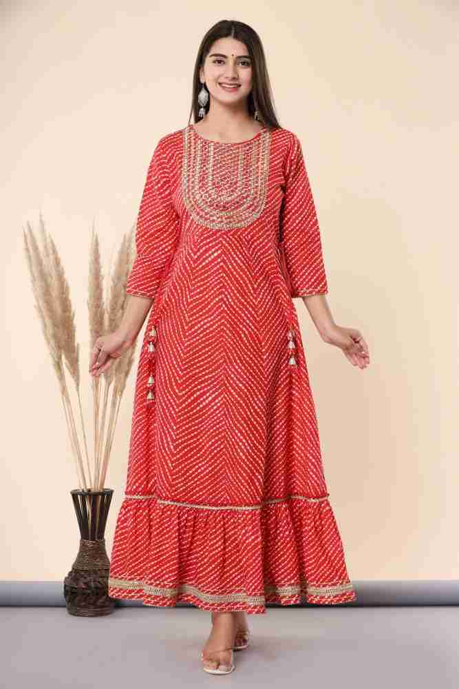 Maroon shop ethnic dress