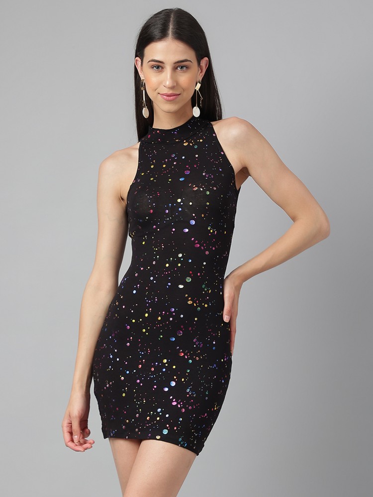 Kerstin multi halterneck 2025 sequin bodycon dress