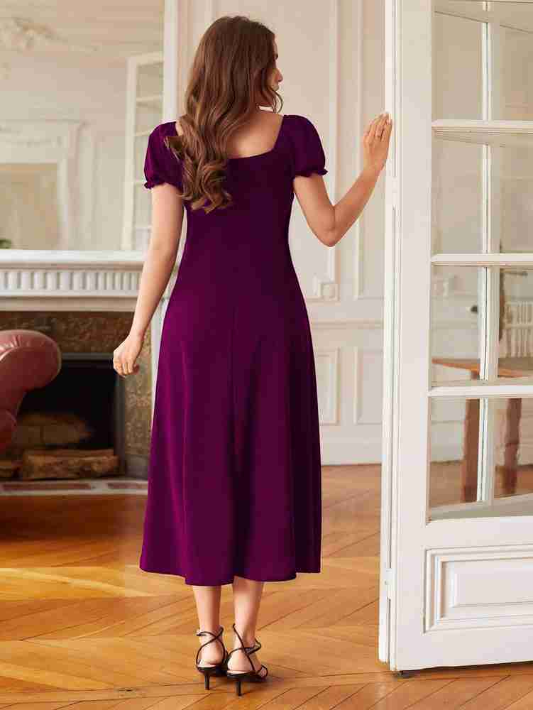 Purple one piece dress best sale