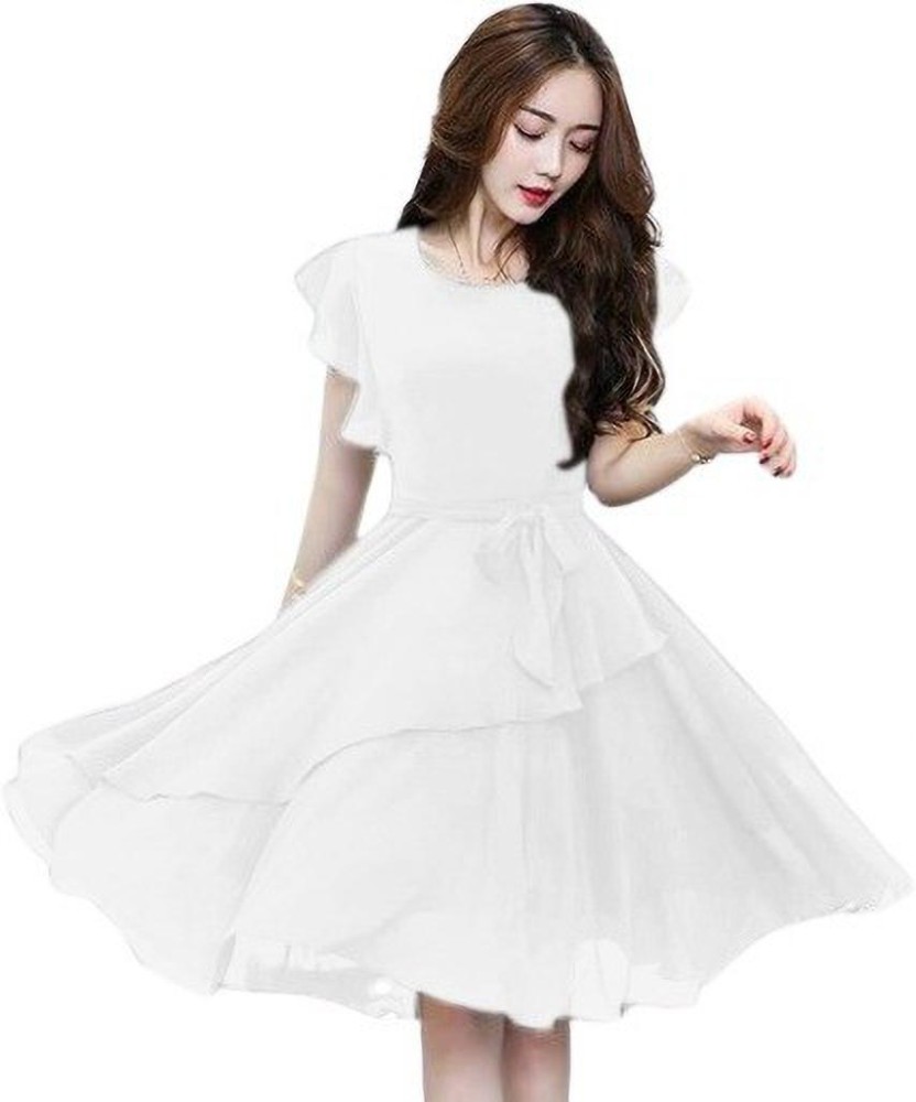 White shop dress flipkart