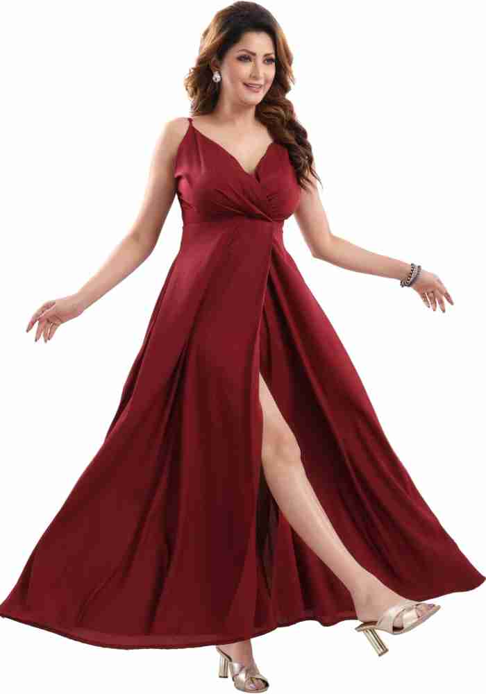 Women's Plus Size Red Dresses, Dark Red & Burgundy