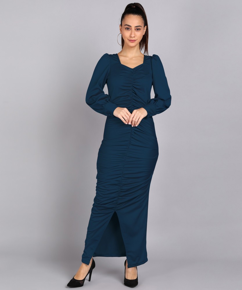 SHASHVI Women Bodycon Blue Dress Buy SHASHVI Women Bodycon Blue Dress Online at Best Prices in India Flipkart