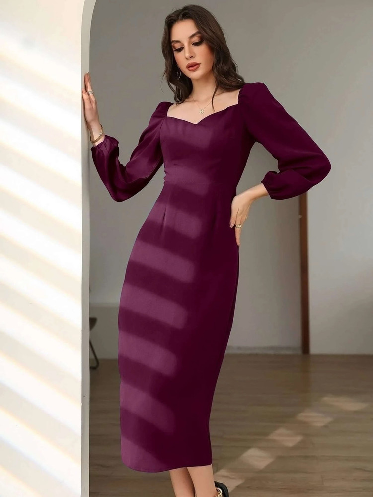 Rosery Paris Women Bodycon Purple Dress Buy Rosery Paris Women