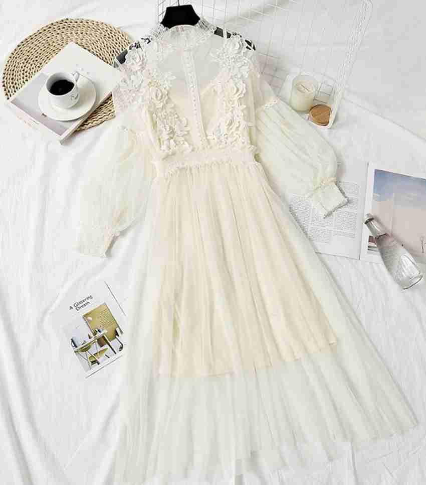 Fasionnation Women Gown White Dress Buy Fasionnation Women Gown
