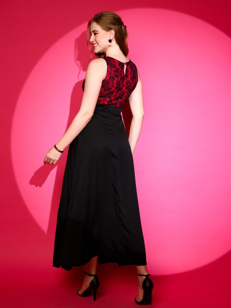 Sheetal Associates Women Fit and Flare Black Dress - Buy Sheetal